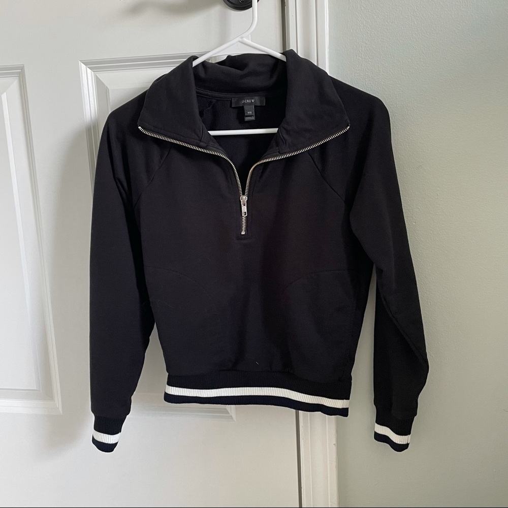 J.Crew Black Quarter Zip Sweatshirt